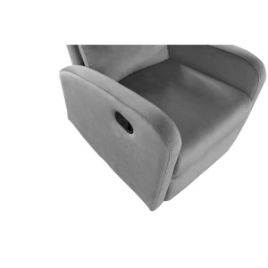 Fotel wypoczynkowy rozkładany velvet szary Riviera 91 Furnitex 7