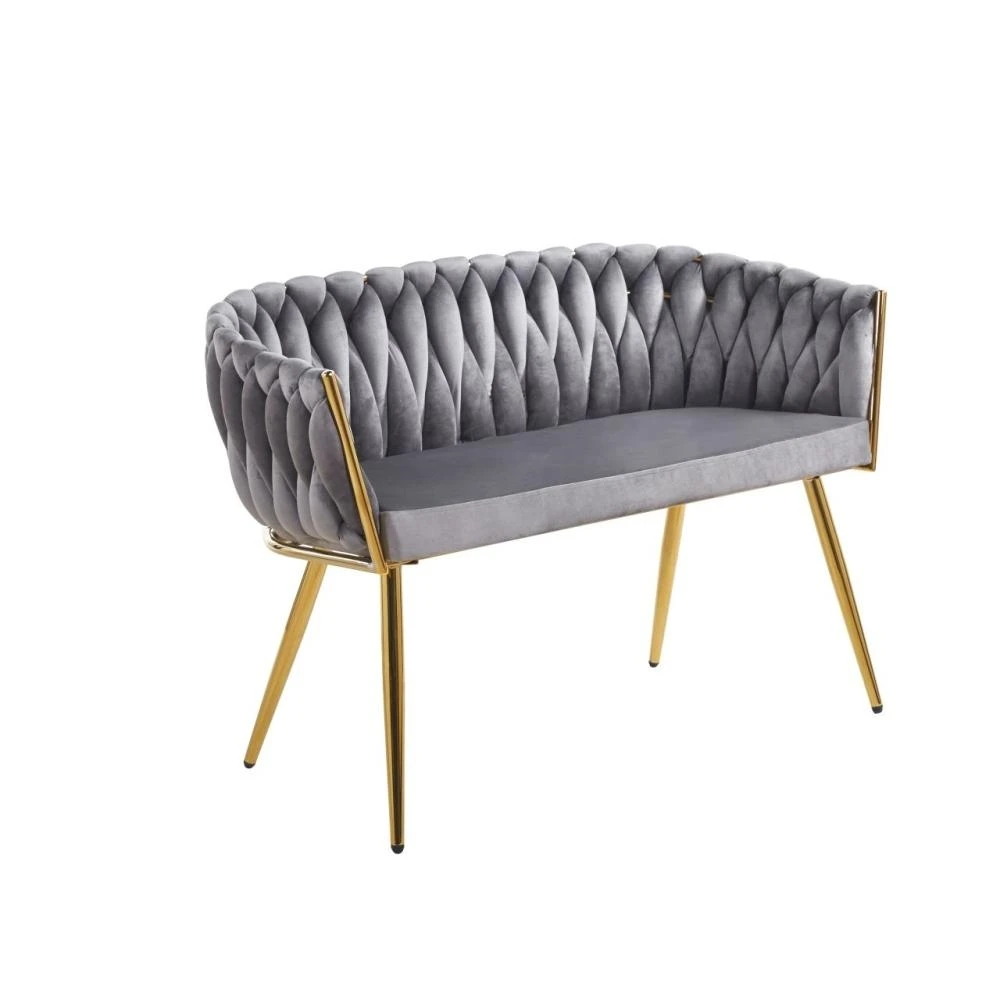 Sofa velvet - Riviera 91 szara Furnitex