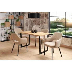 Stół (dąb złoty craft + nogi V60) 67x128 Furnitex 2