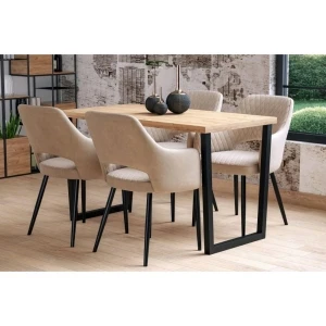 Stół (dąb złoty craft + nogi V60) 67x128 Furnitex 3