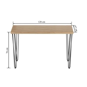 Stół (dąb złoty craft + nogi III) 67x128 Furnitex 5