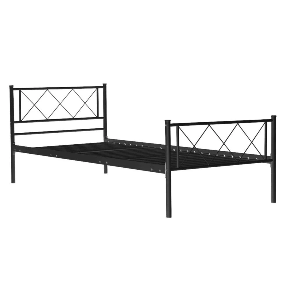 Łóżko metalowe 90x200 (czarne) Furnitex