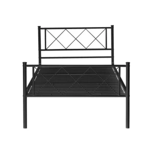 Łóżko metalowe 90x200 (czarne) Furnitex 2