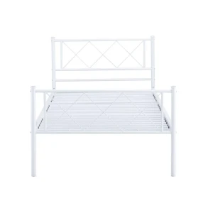 Łóżko metalowe 90x200 (białe) Furnitex 2