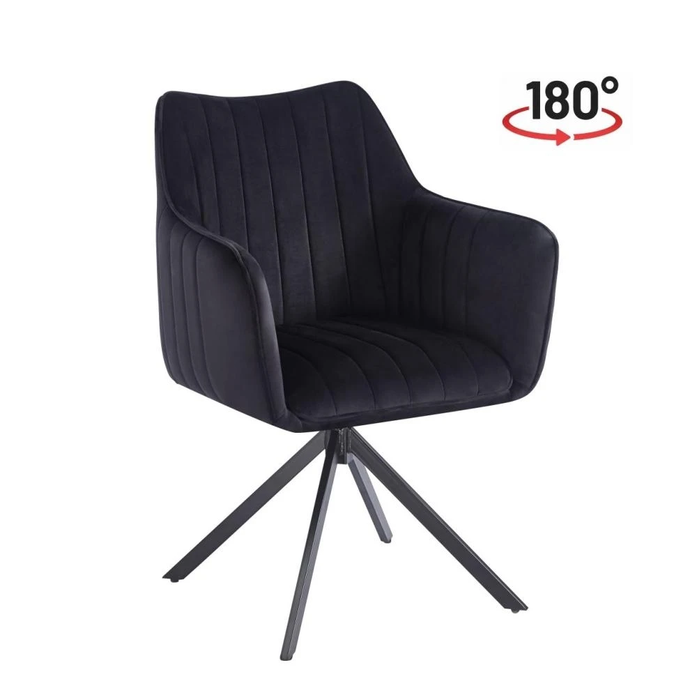 Krzesło velvet - Riviera 100 czarne Furnitex