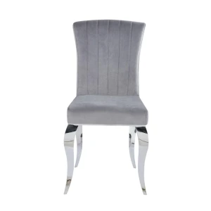 Krzesło velvet/chrom (szare) Furnitex 2