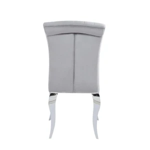 Krzesło velvet/chrom (szare) Furnitex 4