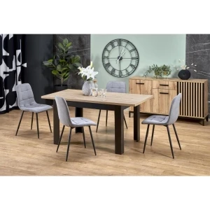 BAGIO stół rozkładany 120-160/80 cm dąb artisan/czarny Halmar 11