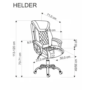 HELDER fotel gabinetowy czarny Halmar 5