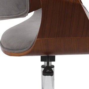 COLT fotel pracowniczy orzechowy/popielaty velvet Halmar 3