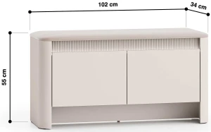 Szeroka szafka na buty z siedziskiem CRUPET 05 ML Meble 2
