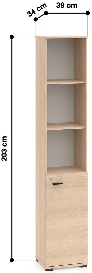 Wąski regał z drzwiczkami ODELIS 04 ML Meble 2