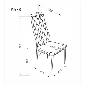 K578 krzesło popielaty / srebrny Halmar 3