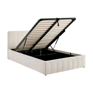 Łóżko tapicerowane 120x200 beżowe Riviera 06 Furnitex 2