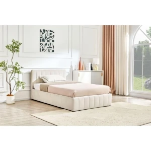 Łóżko tapicerowane 120x200 beżowe Riviera 06 Furnitex 3