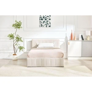 Łóżko tapicerowane 120x200 beżowe Riviera 06 Furnitex 4