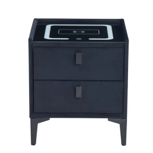PRZEDSPRZEDAŻ -15% do 22.10 ! Szafka nocna SMART - velvet czarna Riviera 100 Furnitex 2