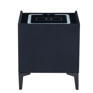 PRZEDSPRZEDAŻ -15% do 22.10 ! Szafka nocna SMART - velvet czarna Riviera 100 Furnitex 3