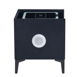 PRZEDSPRZEDAŻ -15% do 22.10 ! Szafka nocna SMART - velvet czarna Riviera 100 Furnitex 4