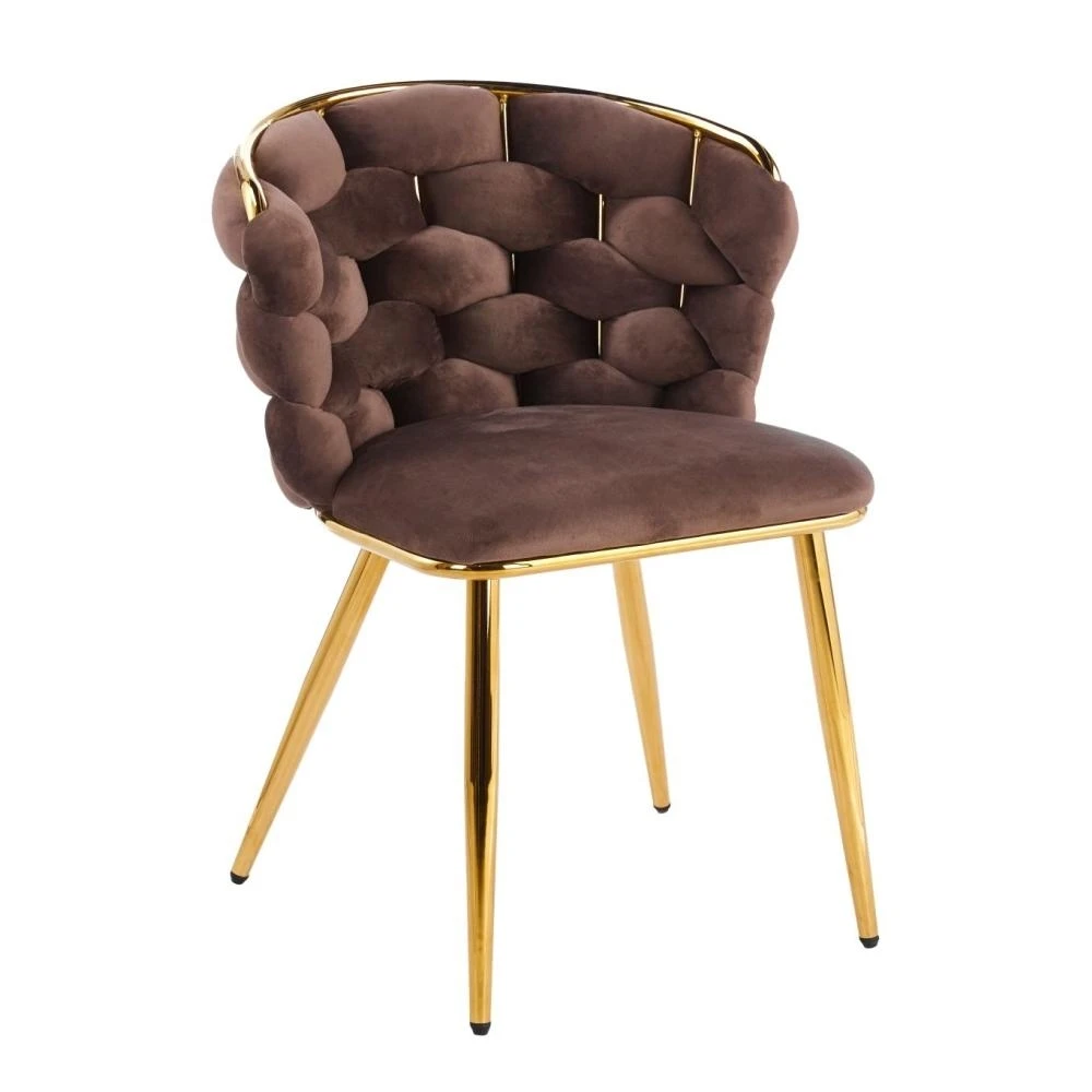 PRZEDSPRZEDAŻ -15% do 22.10 ! Krzesło velvet - Riviera 26 mokka brąz Furnitex