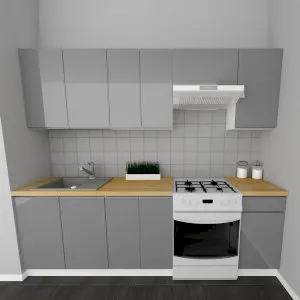 Zestaw mebli kuchennych Aspen szara 2,40 Gała Meble 1