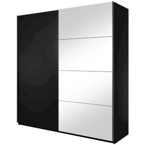 Szafa ubraniowa 200 Beta 22W01657 (Czarny + lustro)