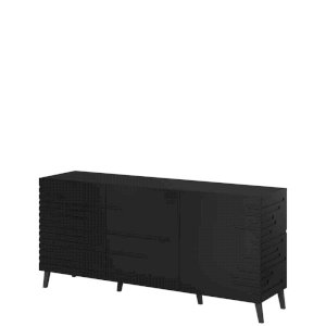 Czarna Komoda 3D Nova (czarny mat)