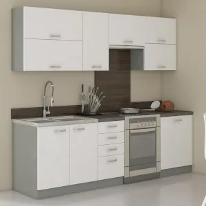 Zestaw mebli kuchennych Bianca 240 cm Stolarz Lempert 1