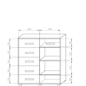 Komoda do pokoju Athena AT-K7 Adam Meble 2
