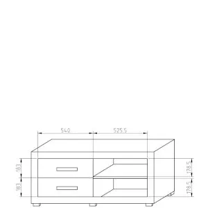Szafka RTV na nóżkach Bahama BA-RTV1 Adam Meble 2