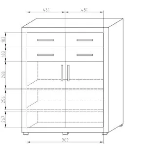 Komoda nowoczesna Bahama BA-K6 Adam Meble 2