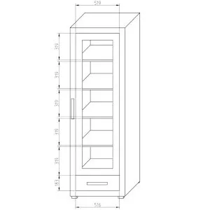 Witryna szklana Bahama BA-W1 Adam Meble 2