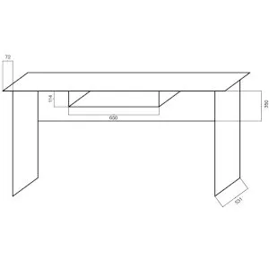 Biurko nowoczesne 160 B-B3A Adam Meble 2