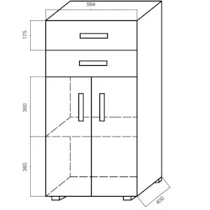 Szafka B-R10 (600) Adam Meble 2