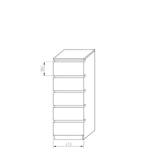 Komoda z szufladami Benu BU-K5SM Adam Meble 2