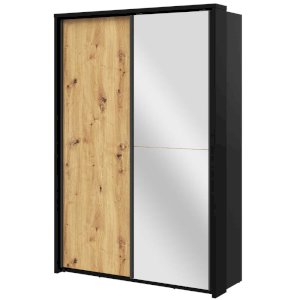 Szafa dwudrzwiowa Arti AR-21 (Dąb Artisan/Czarny)