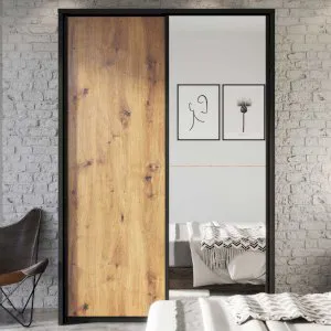 Szafa dwudrzwiowa Arti AR-21 (Dąb Artisan/Czarny) Lenart Meble 4