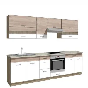 Zestaw mebli kuchennych Infinity Gray C Plus 260 cm Fadome 1