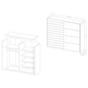 Szafa ubraniowa 220 Beta 22ZB1678 Helvetia Meble 4
