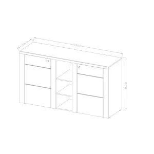 Komoda z drzwiami 2D Larona 24Z6DZ26 typ 26 Helvetia Meble 2