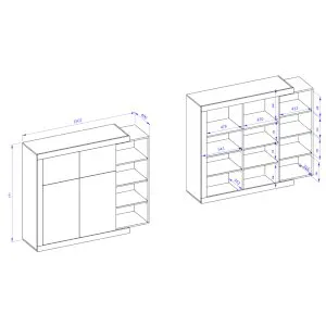 Komoda wysoka Sintra 24BSKS45 typ 45 Helvetia Meble 2
