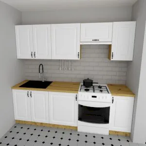 Zestaw mebli kuchennych Stilo WH 240 cm Stolarz Lempert 2