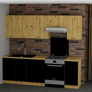Zestaw mebli kuchennych Modena 240 cm (Stolarz Lempert) Stolarz Lempert 1