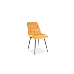 Krzesło Chic velvet czarny stelaż/curry bluvel 68
