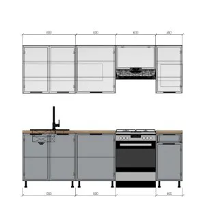 Zestaw mebli kuchennych Elin 240 Layman 3