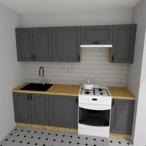Zestaw mebli kuchennych Stilo GR/AR 240 cm Stolarz Lempert 2