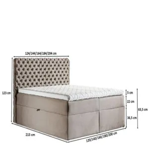Łóżko Kontynentalne Chesterfield 200x200 Meble Gruszka 2