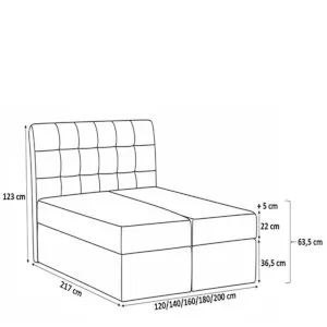 Łóżko Kontynentalne Diego 200x200 Meble Gruszka 2