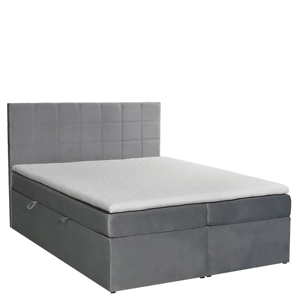 Łóżko tapicerowane 160 Boxspring z pojemnikiem Arkos