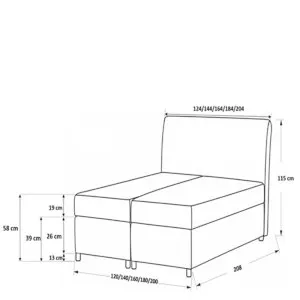 Łóżko Kontynentalne Fava 160x200 Meble Gruszka 2
